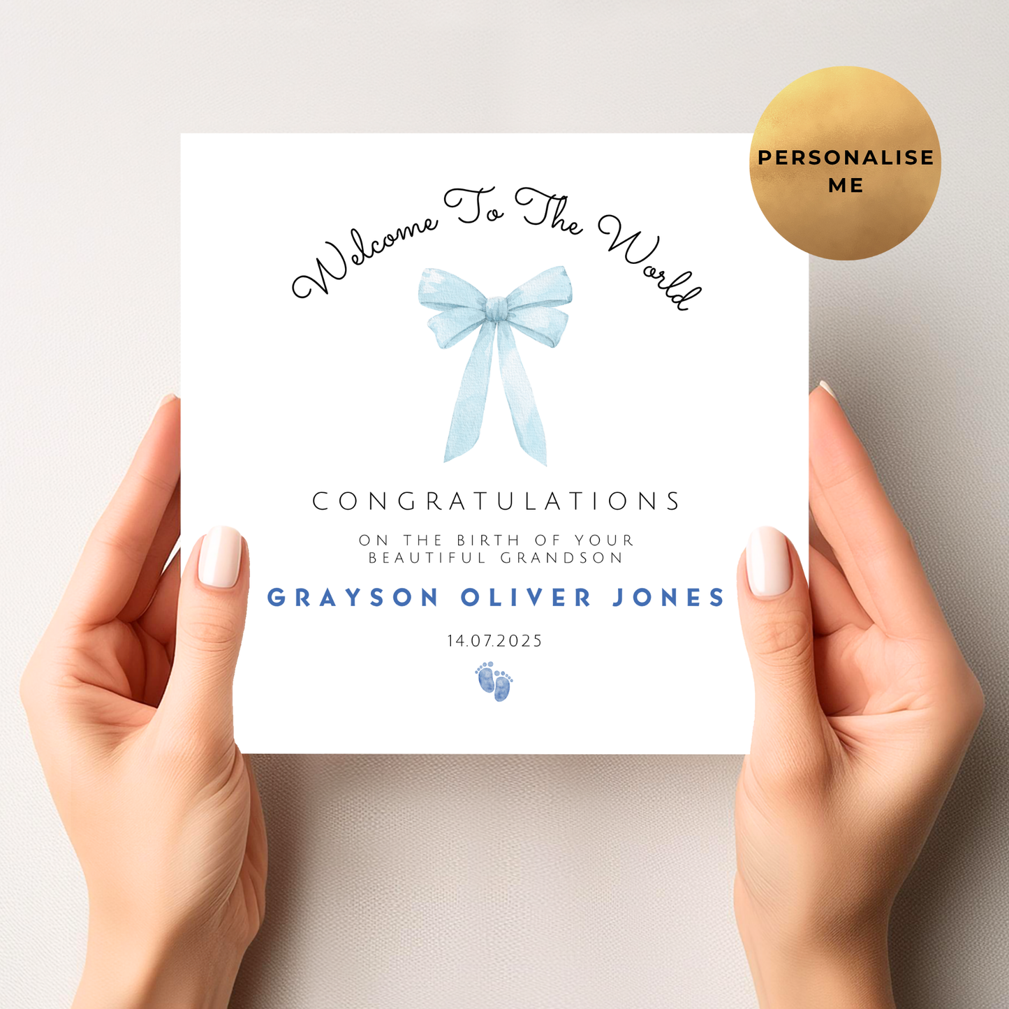 New Baby Boy Congratulations Card