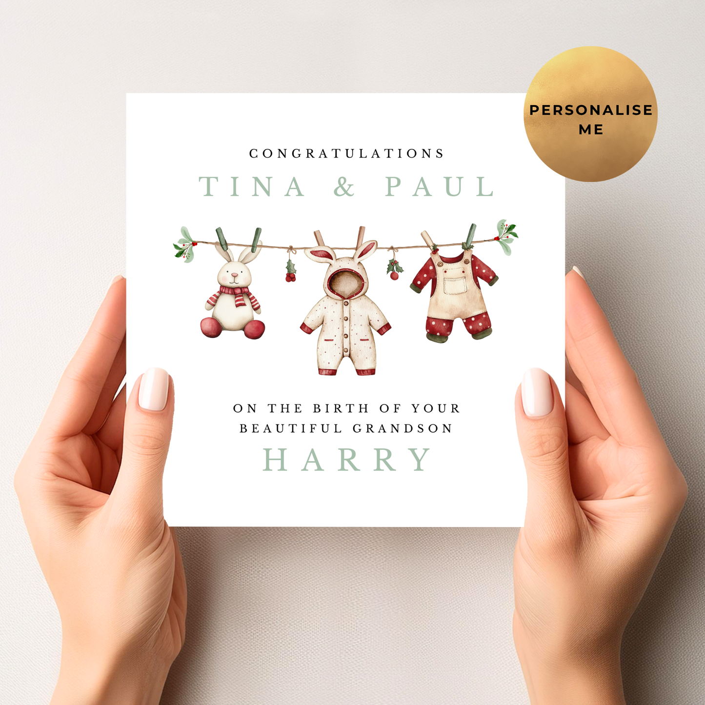 New Baby Boy Congratulations Card
