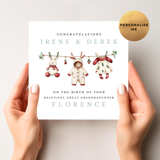 New Baby Girl Congratulations Card