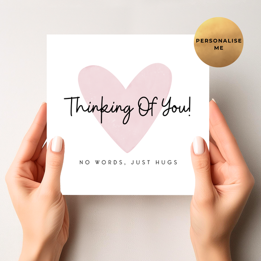 No Words, Just Hugs - Sympathy Card