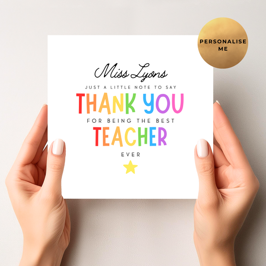Teacher Thank You Card