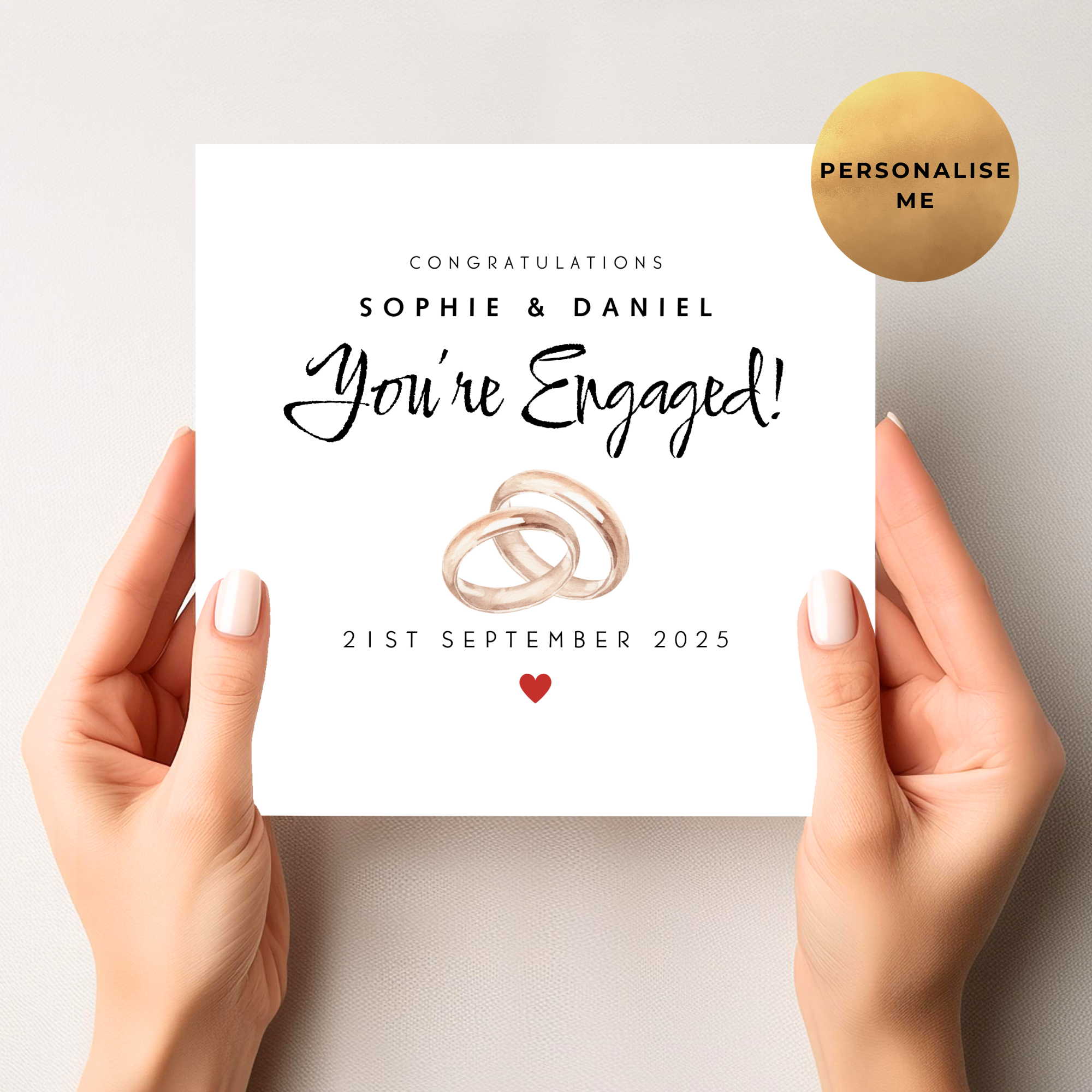 Simple You're Engaged Card – Emiluxe Designs