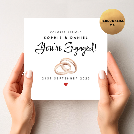 Simple You're Engaged Card