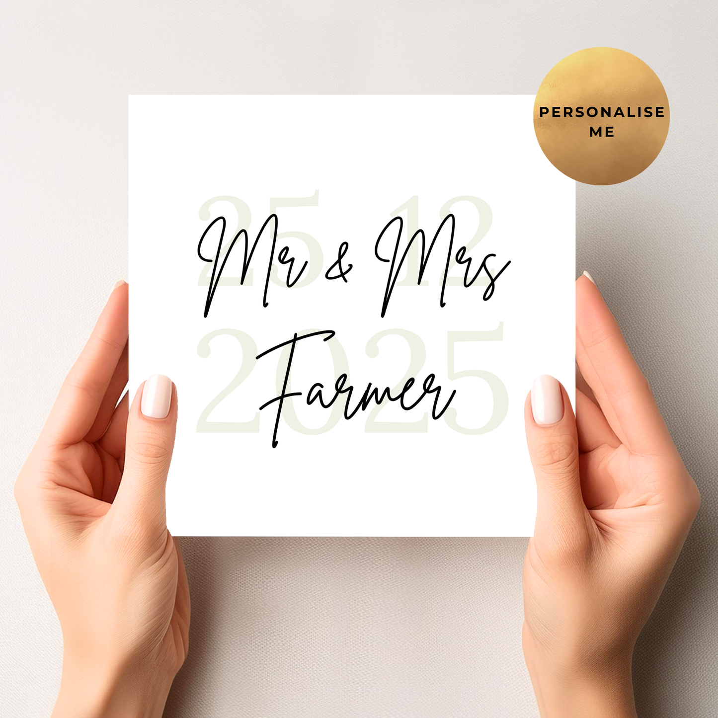 Minimalist Wedding Card