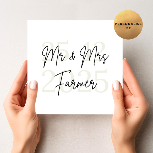 Minimalist Wedding Card