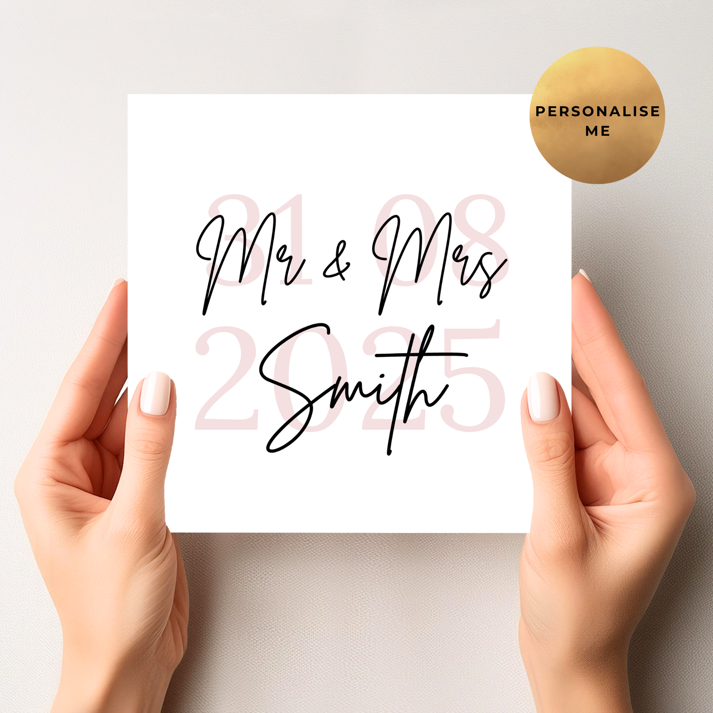 Minimalist Wedding Card