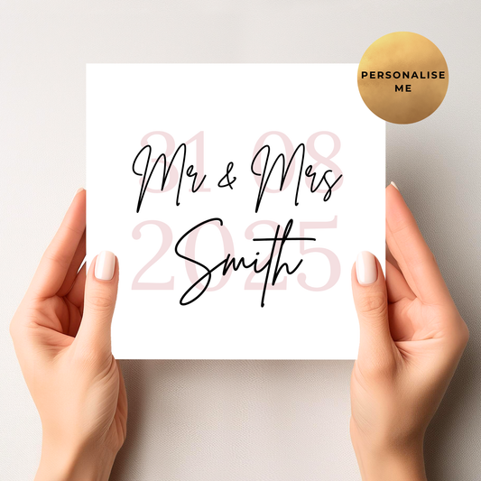 Minimalist Wedding Card