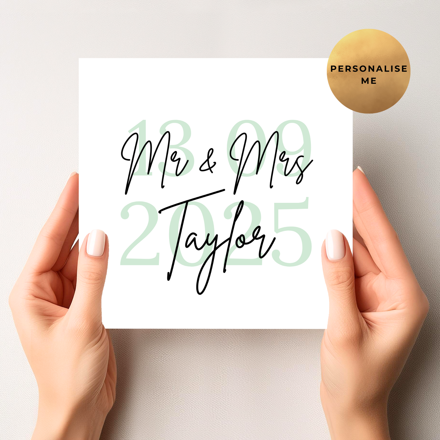 Minimalist Wedding Card