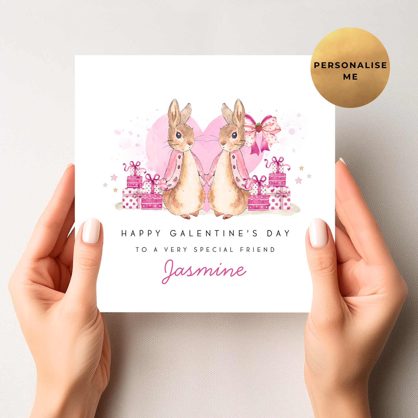 Peter Rabbit Galentine's Day Card