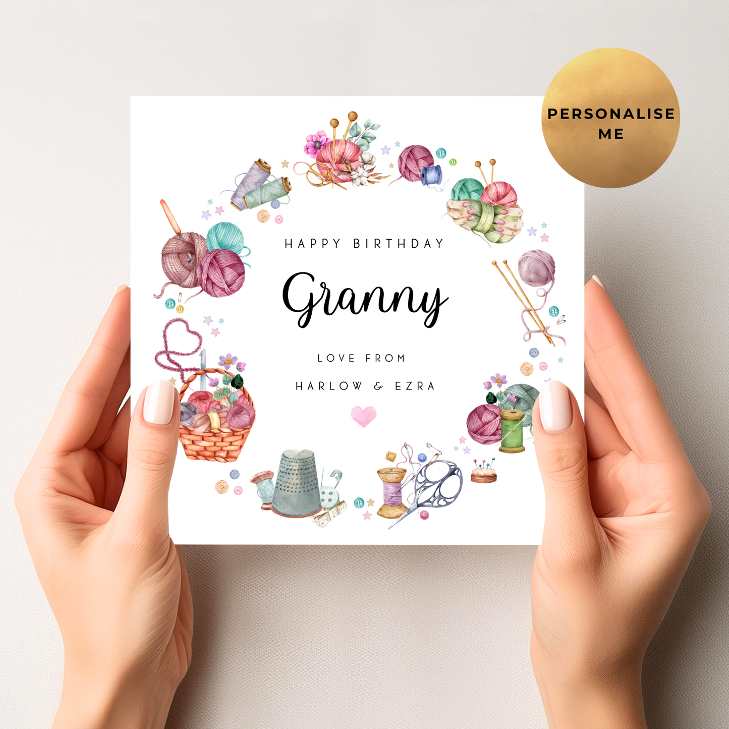 Knitting/Crochet Birthday Card