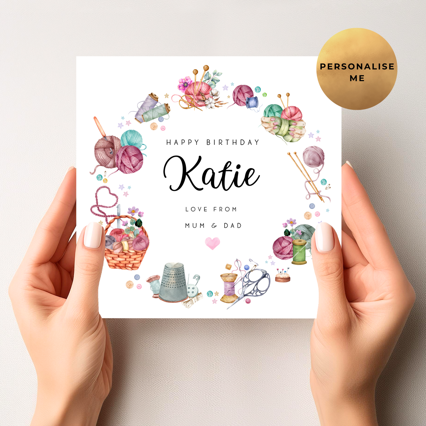 Knitting/Crochet Birthday Card