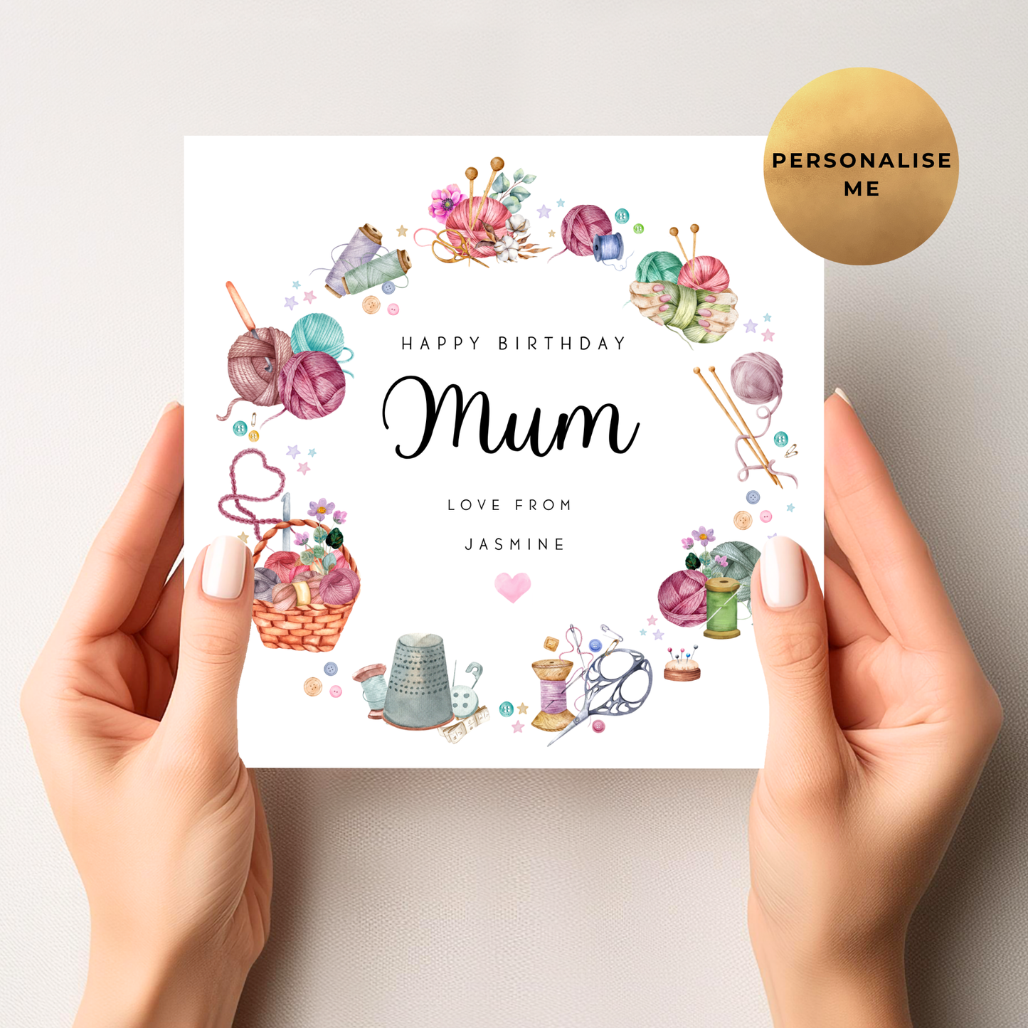 Knitting/Crochet Birthday Card