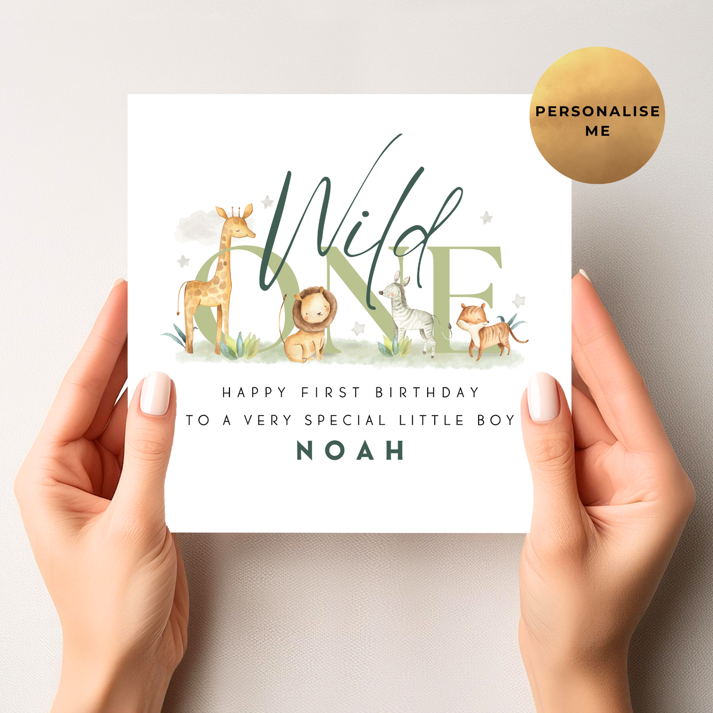 Wild One First Birthday Card