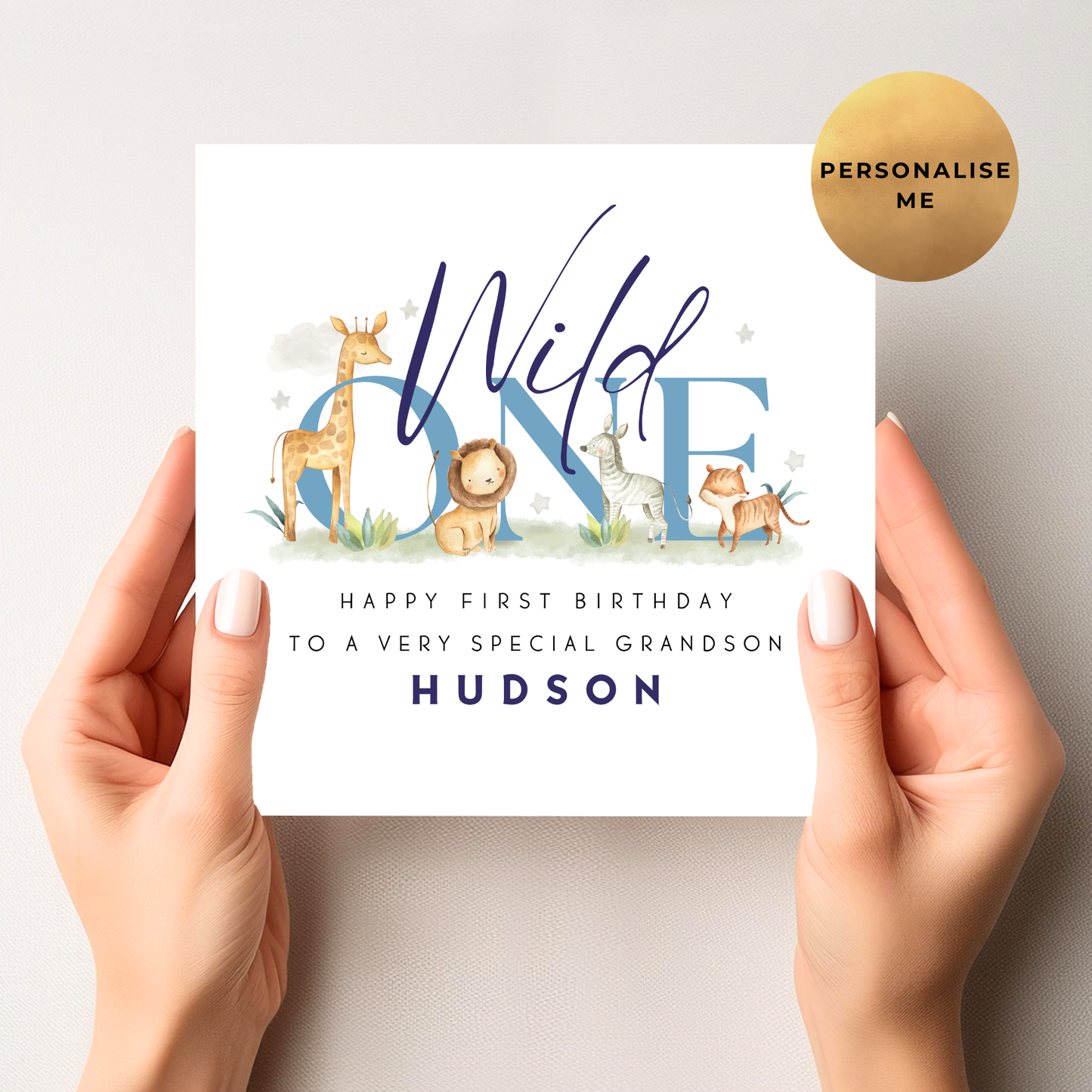 Wild One First Birthday Card For Little Boy