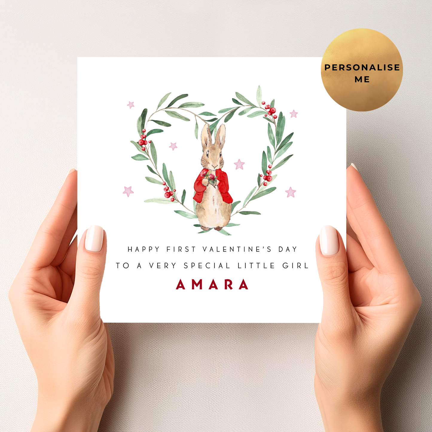 Peter Rabbit Valentine's Day Card