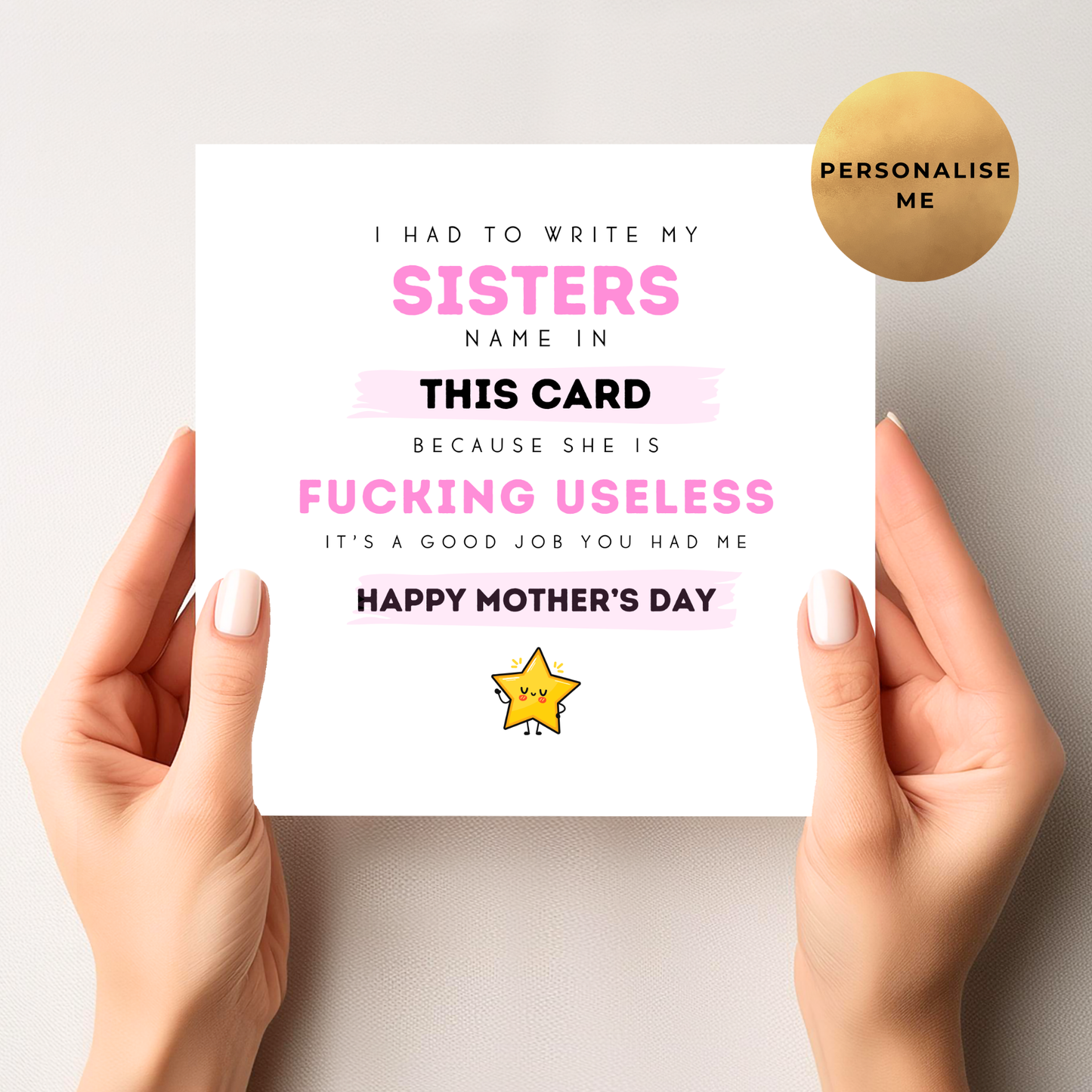 My Sister Didn't Write This Mother's Day Card