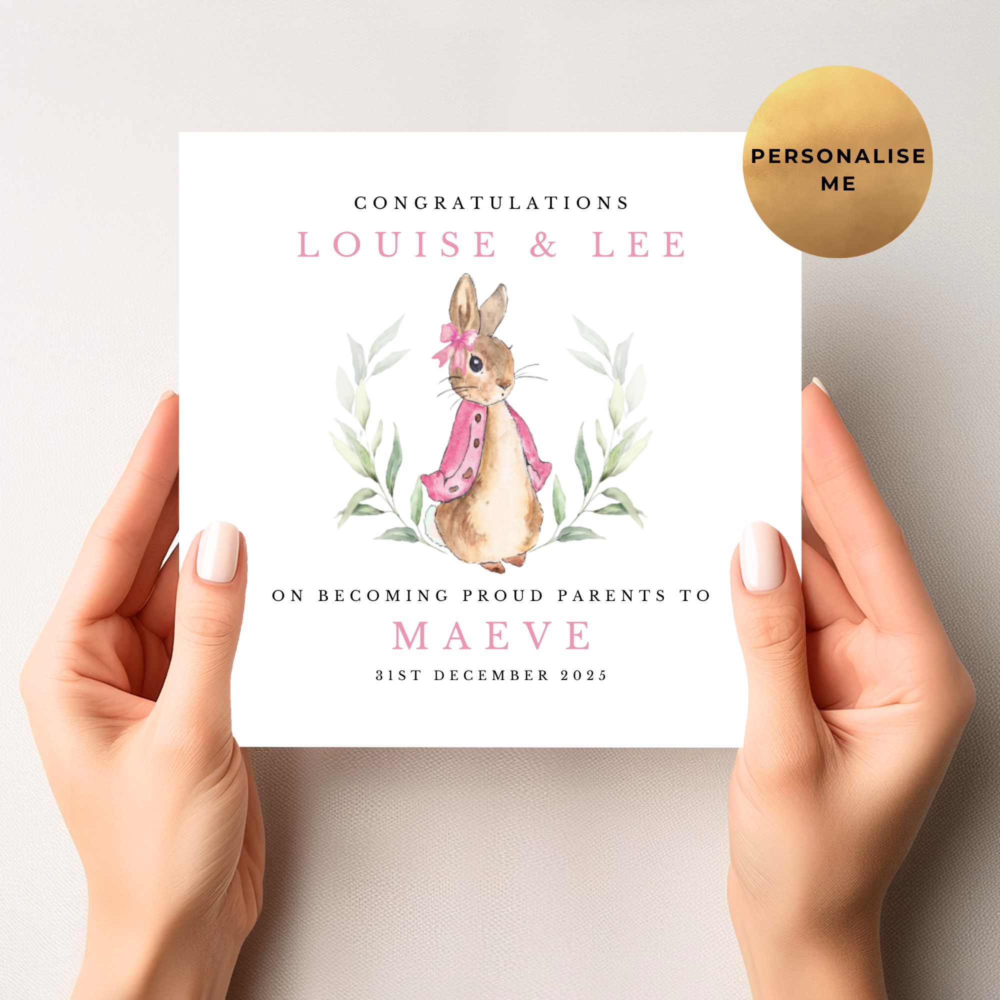 Peter Rabbit - Congratulations On Becoming New Parents Card – Emiluxe ...