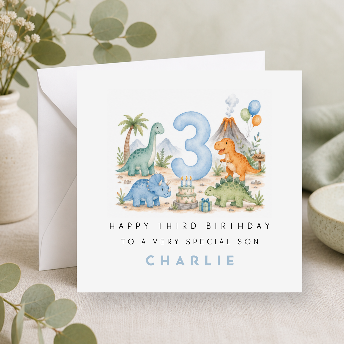 Dinosaur Birthday Card