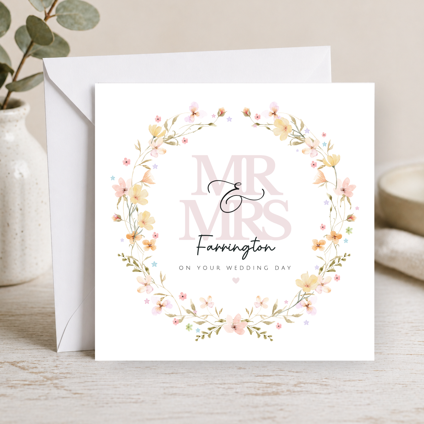 Floral Wedding Card
