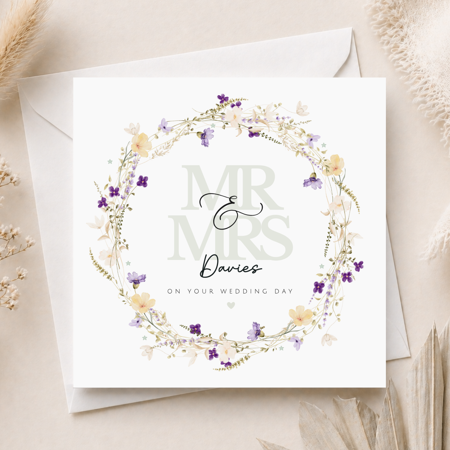 Floral Wedding Card