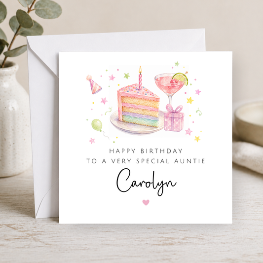 Birthday Card For Auntie