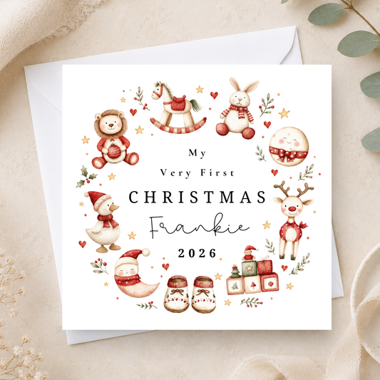 First Christmas Card For A Baby