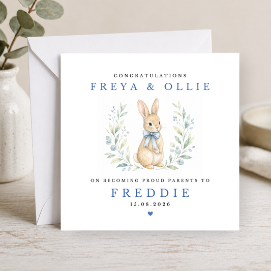 Bunny Rabbit Congratulations On Becoming New Parents Card