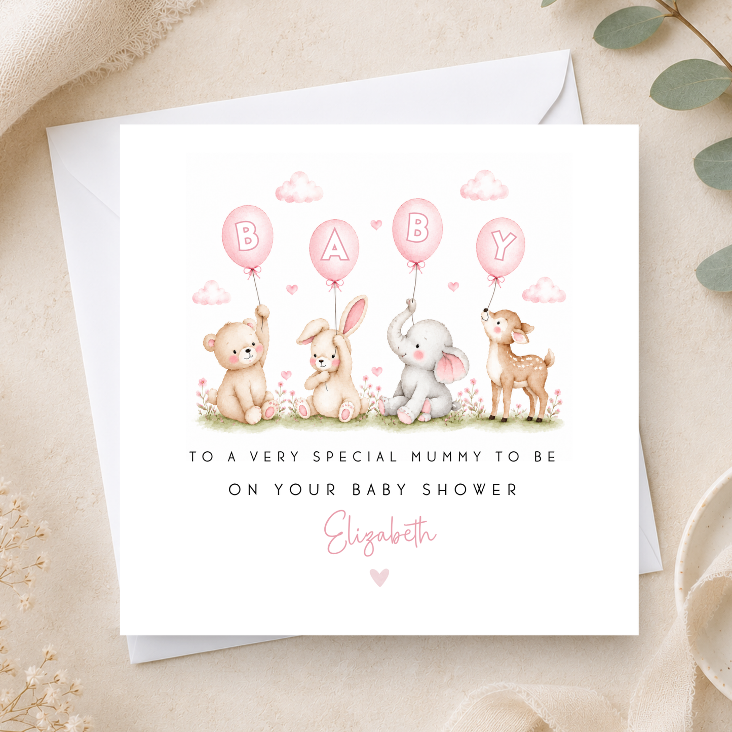 Baby Shower Card For Baby Girl Parents