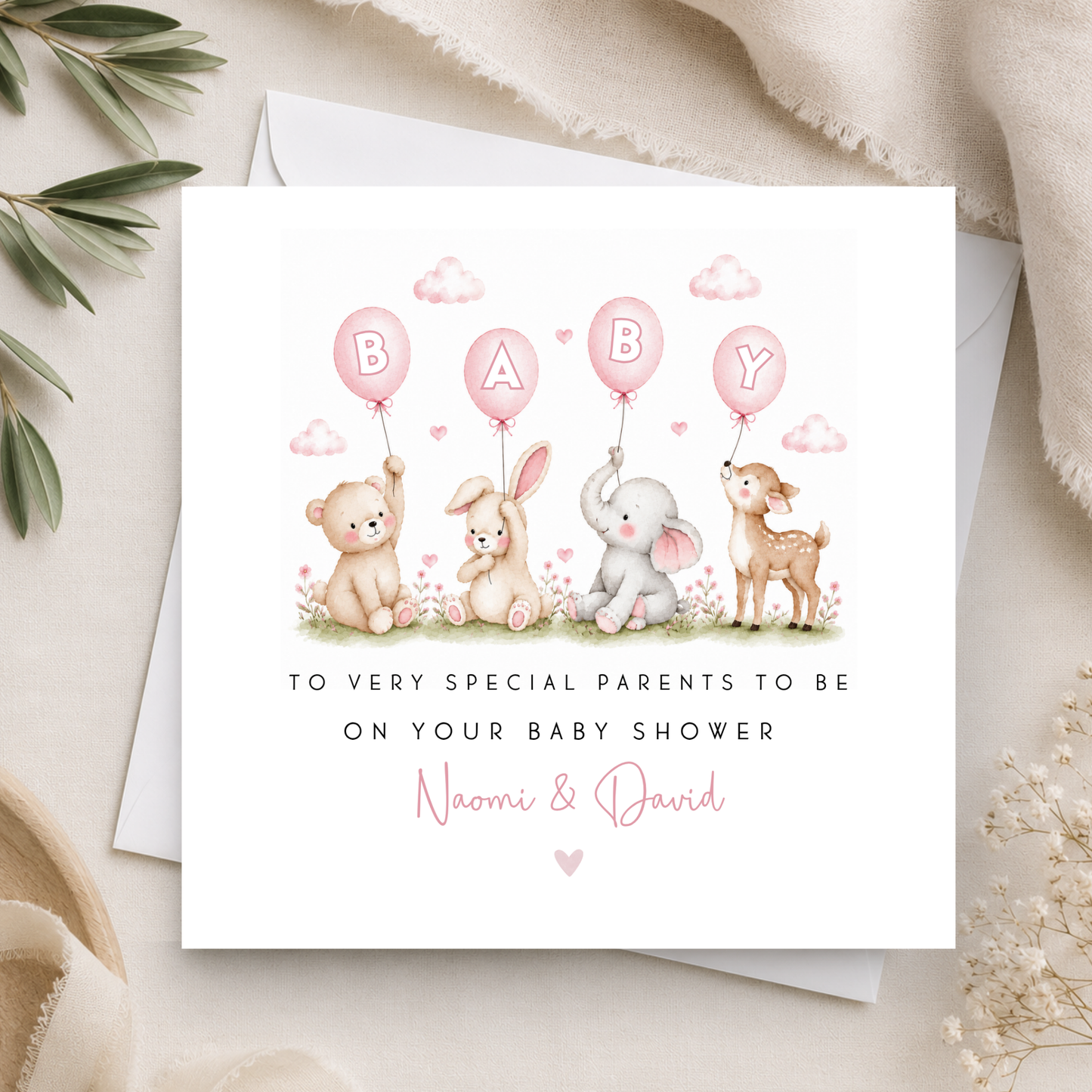 Baby Shower Card For Baby Girl Parents