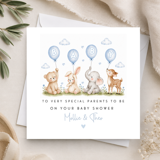 Baby Shower Card For Baby Boy Parents