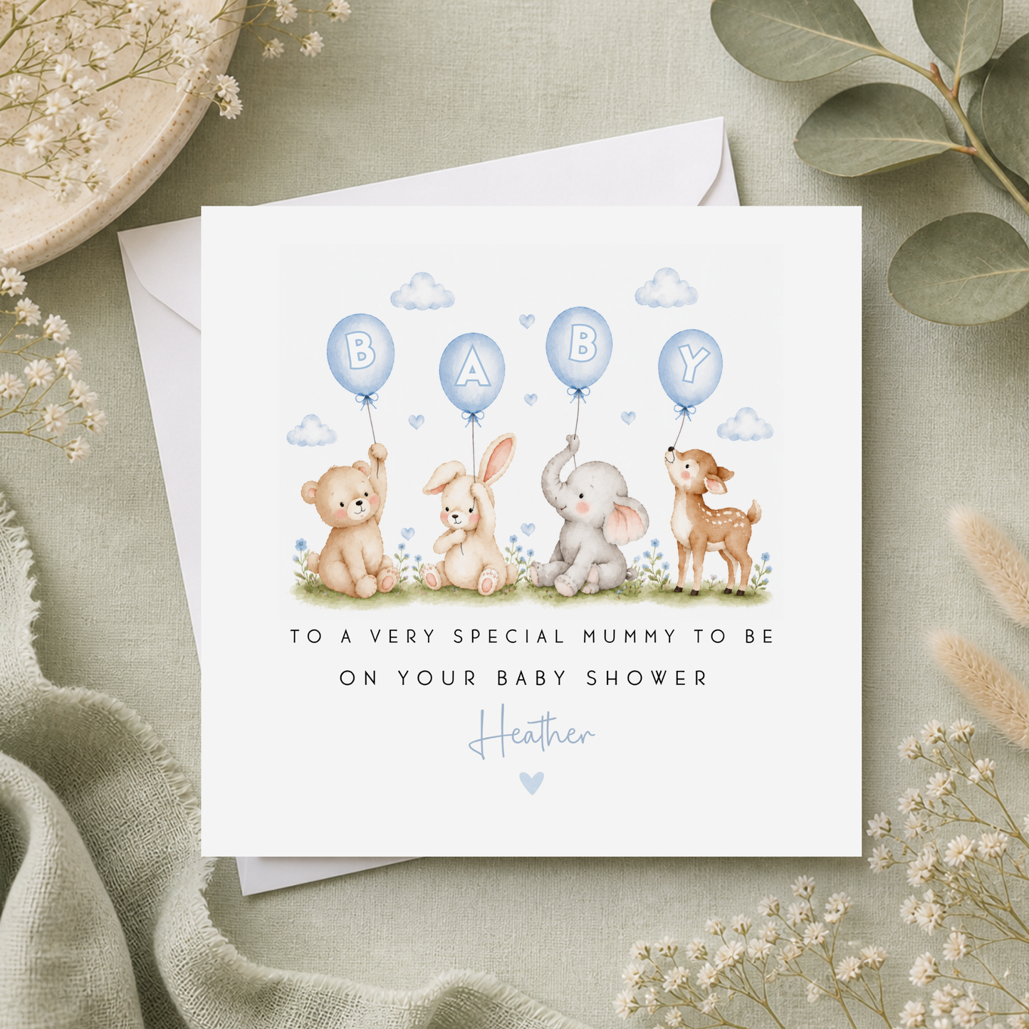Baby Shower Card For Baby Boy Parents