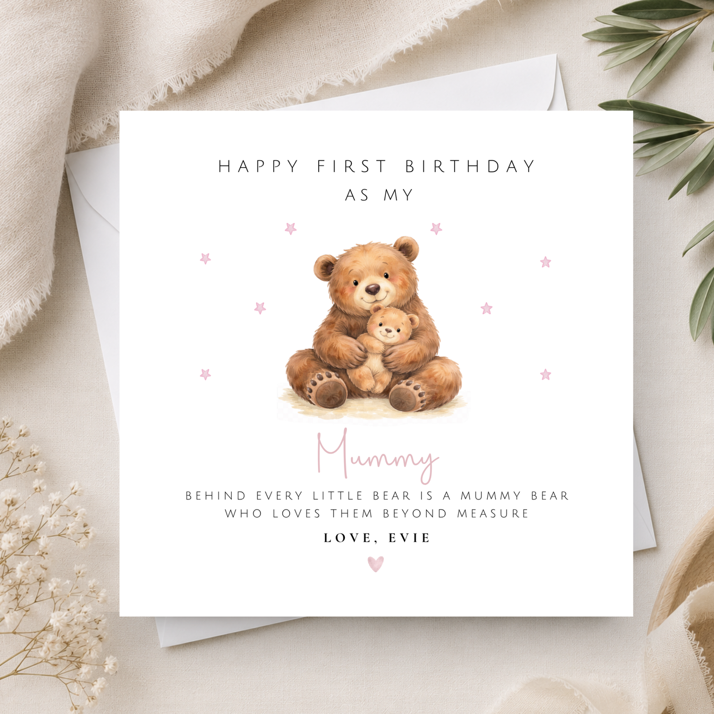First Birthday Card As My Mummy