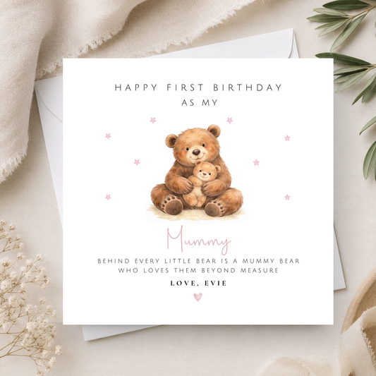First Birthday Card As My Mummy
