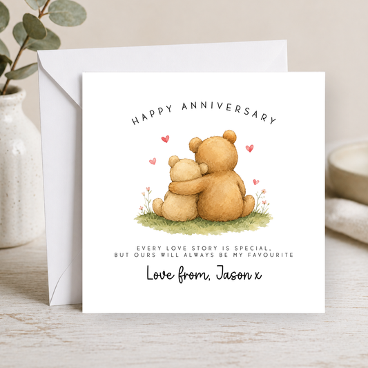 Teddy Bear Anniversary Card