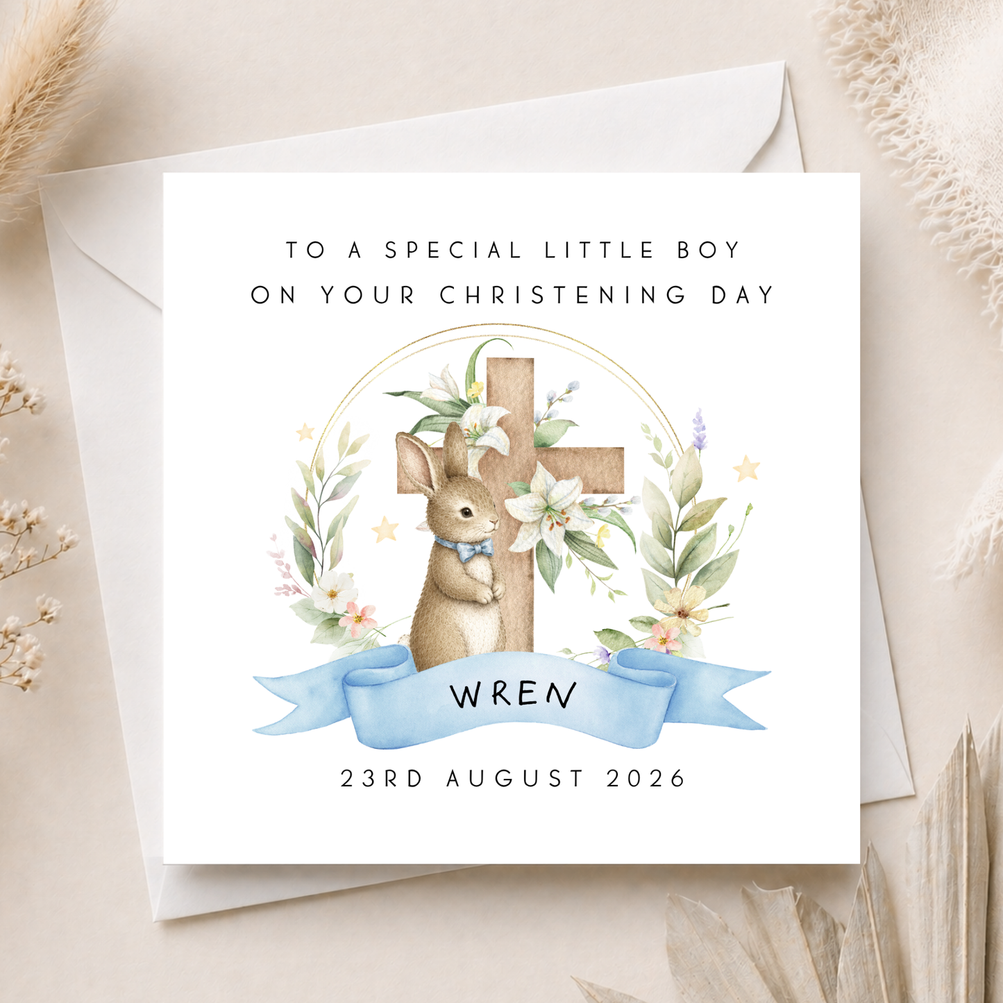 Christening Card For Little Boy
