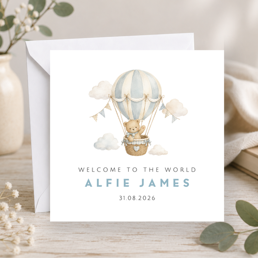 New Baby Card For Little Boy