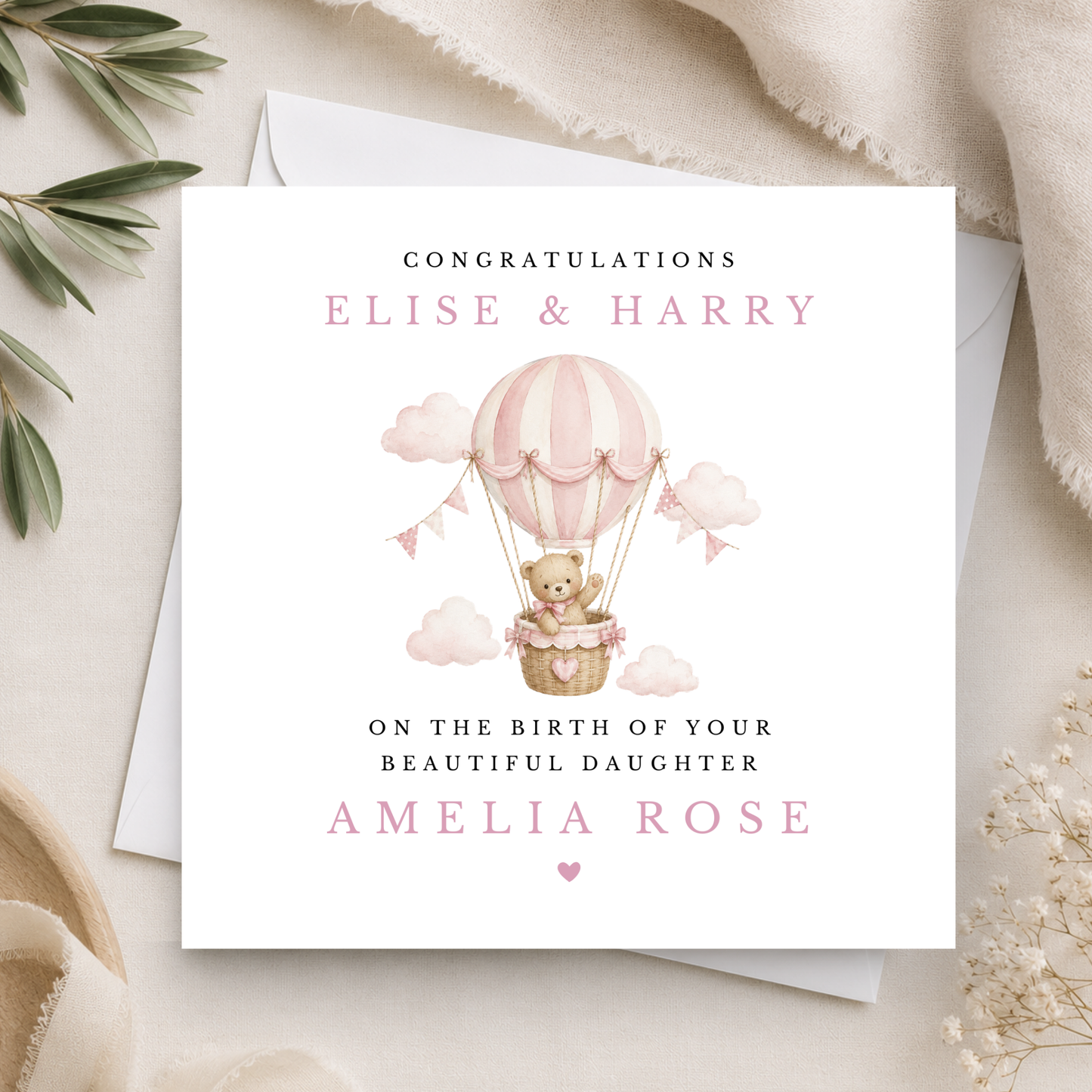 Teddy Bear New Parent Congratulations Card