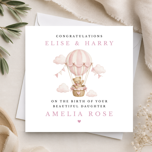 Teddy Bear New Parent Congratulations Card