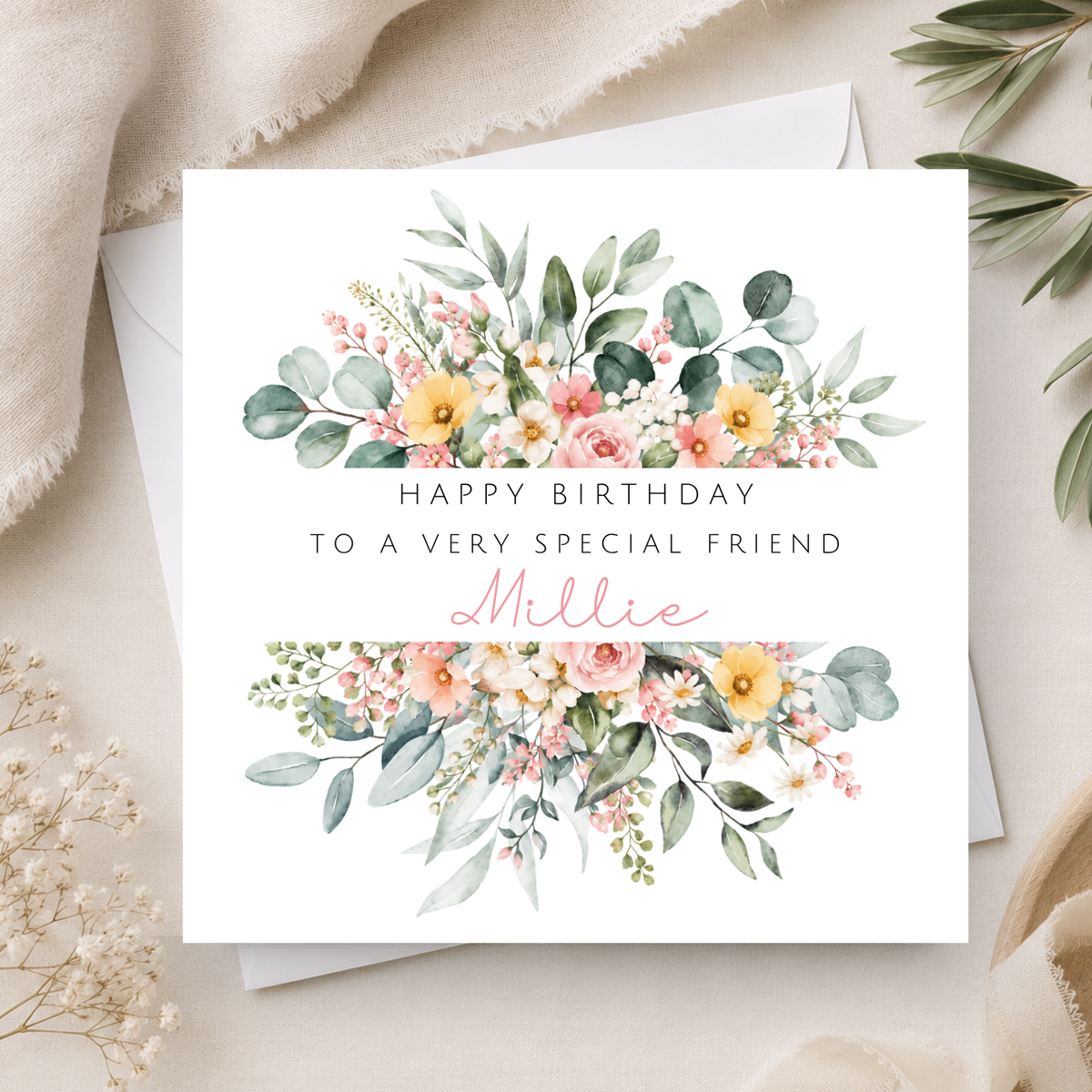 Floral Birthday Card For Her