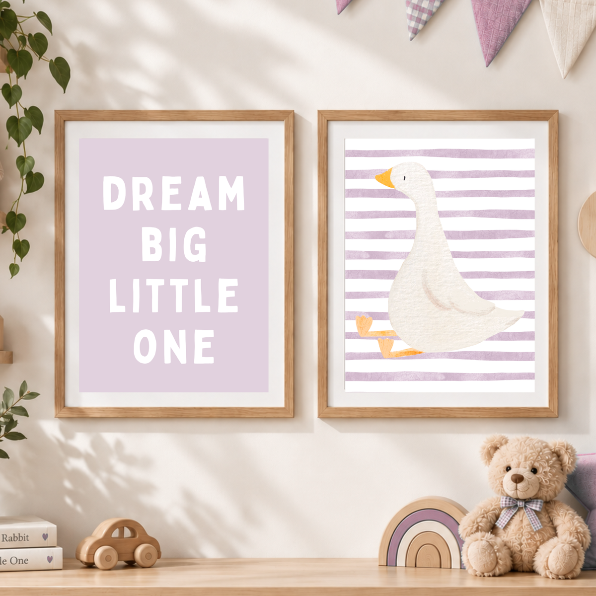 Baby Girl Goose x Dream Big Little One Nursery Prints