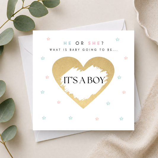 Gender Reveal Scratch Card - It's A Boy!