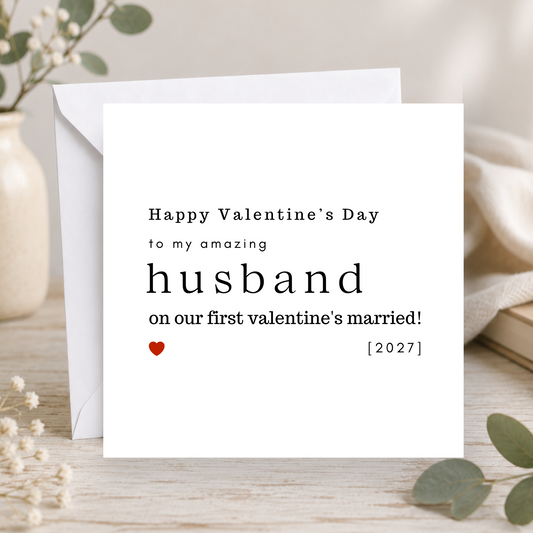 First Valentines Day Card As My Husband