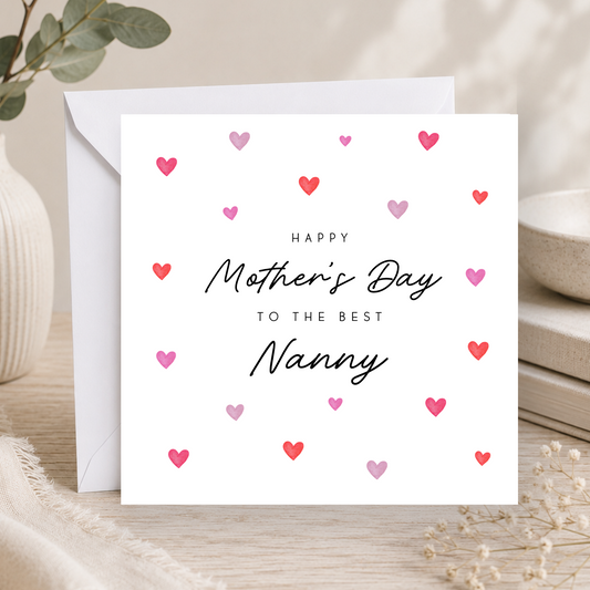Love Hearts Mother's Day Card For Grandparent