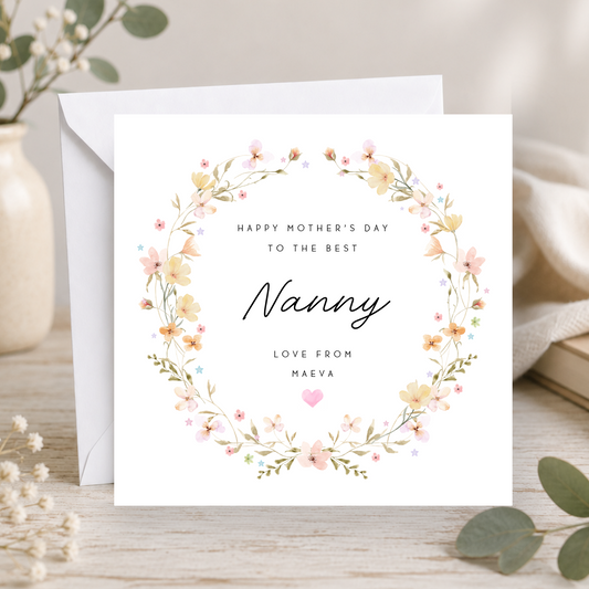 Floral Mother's Day Card For Grandparent