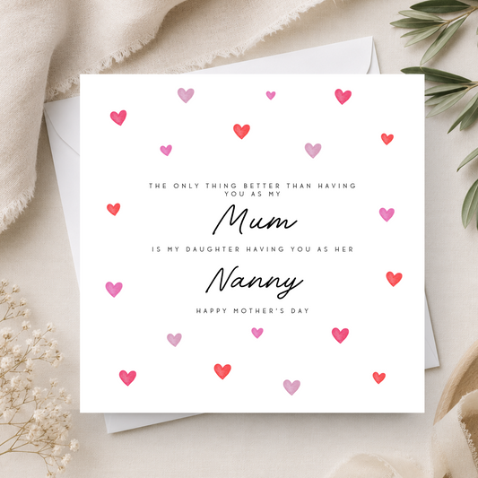 Mother's Day Card For Mum & Grandparent