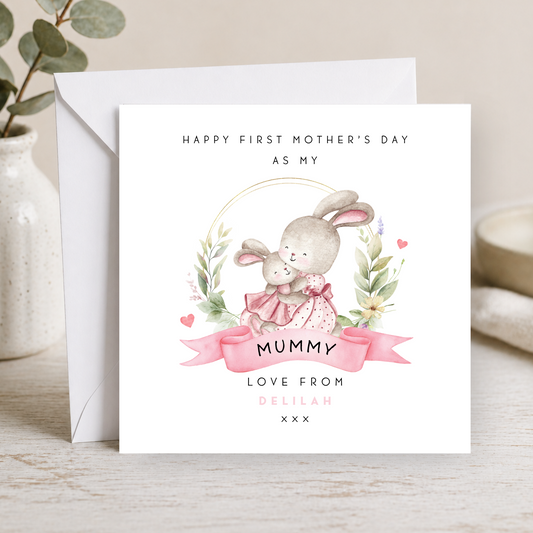 First Mother's Day Bunny Card