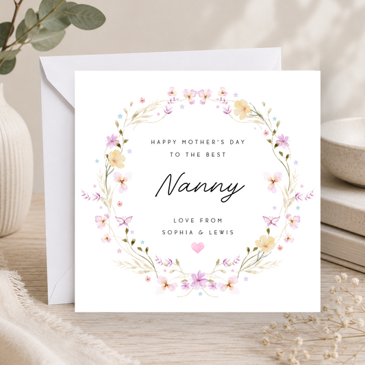 Cute Floral Mother's Day Card (Lilac)
