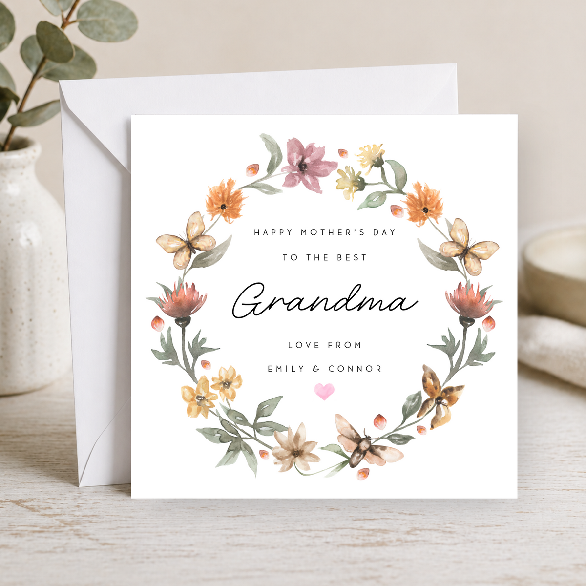 Floral Mother's Day Card for Grandma