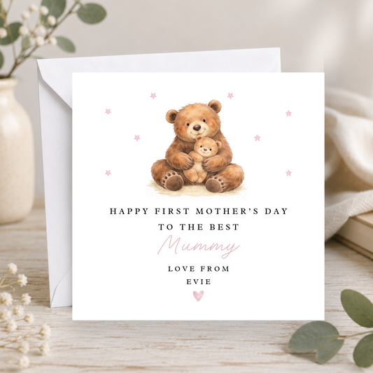 Mama Bear First Mother's Day Card (One Cub)