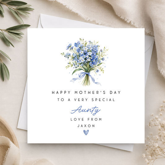 Floral Mother's Day Card For Aunty